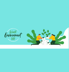 Environment Day Banner Social Green Community