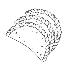 Fried Empanadas In Hand Drawn Doodle Style