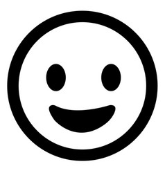 Happy Smiling And Cheerful Emoji Face In Black