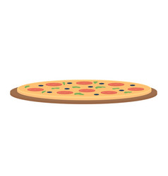 Pizza Semi Flat Color Object