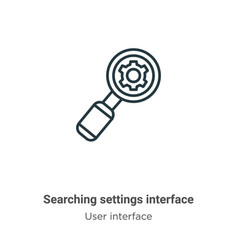 Searching Settings Interface Outline Icon Thin