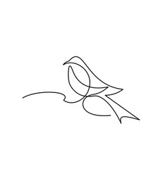 Little Beauty Bird Concept Continuous One Line