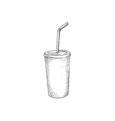 Takeaway Drink Mockup Isolated Cup Lid And Straw