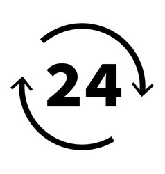 24-hour Open Icon Or Open For Business