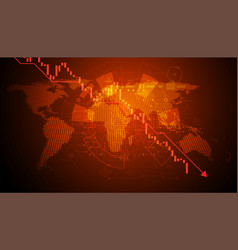 Abstract Map Dot And Stock Market Charts