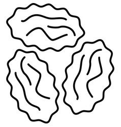 Raisin Fruit Icon Outline