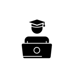 Student Icon With Computer Laptop Suitable