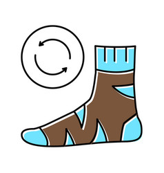 Useless Sock Color Icon Isolated