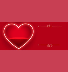 Valentines Day Podium Banner With Heart Frame