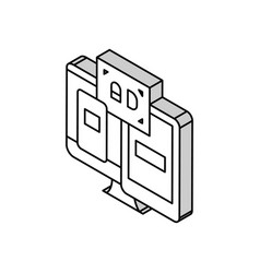 Ad On Computer Phone And Tablet Display Isometric