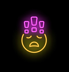 Burnout Emoji Icon Neon