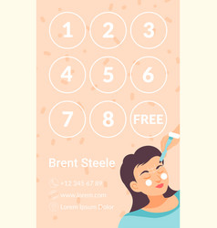 Beauty Massage And Facial Lifting Loyalty Card