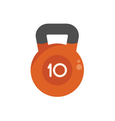 Gym Kettlebell Icon Flat Sport School