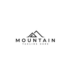 Minimal Mountain Line Logo Design