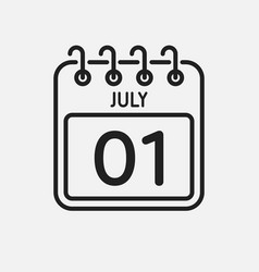 Icon Page Calendar Day - 1 July