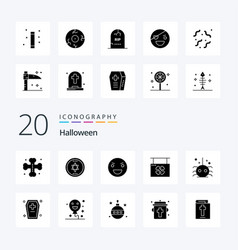 20 Halloween Solid Glyph Icon Pack Like Bug Shop