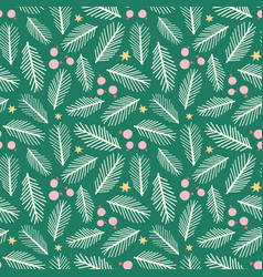 Christmas Leaves And Berries Background