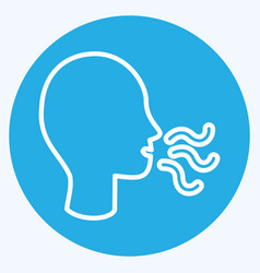 Icon Loss Of Smell Suitable For Flu Symbol Blue