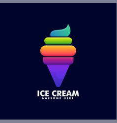 Logo Ice Cream Gradient Colorful Style