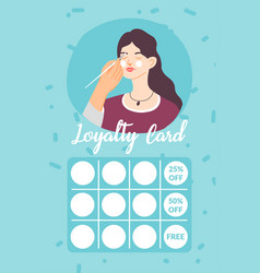 Makeup Artist Service Beauty Routine Loyalty Card