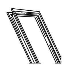 Aluminium Door Frame Icon Doodle Hand Drawn