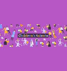 Children Talents Seamless Pattern