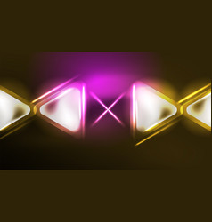 Digital Neon Abstract Background Triangles And