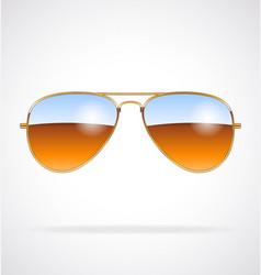 Cool Aviator Sunglasses Chrome Lenses Gold Frames