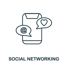 Social Networking Line Icon Element Sign From