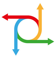 Colorful Rounded-off Arrows Arrows Movement