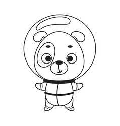 Coloring Page Cute Little Spaceman Dog