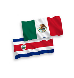 Flags Of Mexico And Republic Of Costa Rica