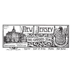 State Banner Of New Jersey The Garden