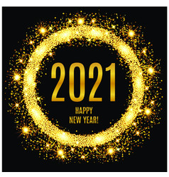 Golden new year 2017 particles background gold Vector Image