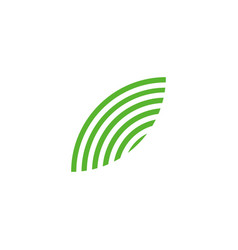 Leaf Lines Geometric Symbol Simple Logo