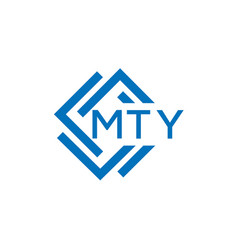 Mty Letter Logo Design On White Background