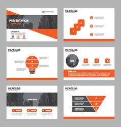 Orange Presentation Templates Infographic Set