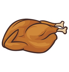 Whole roast chicken Royalty Free Vector Image - VectorStock