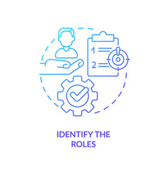 Identify Roles Blue Gradient Concept Icon