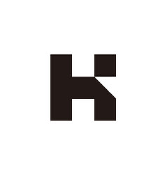 Letter H And K Square Geometric Symbol Simple Logo