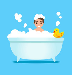 Man Bathing Cartoon