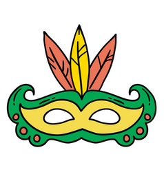 Carnival Mask Hand Drawn Symbol