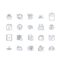 Record Retention Line Icons Collection