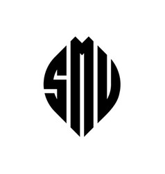 Smu Circle Letter Logo Design With Circle