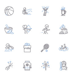 Tourist Economy Line Icons Collection Travel