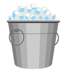 Ice Bucket Icon On White Background Pail