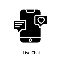 Live Chat Solid Icons Simple Stock Illus