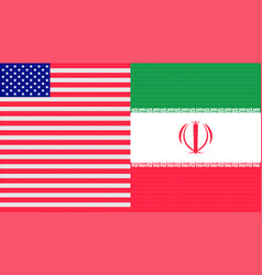 Trade War Concept United States And Iran Flag