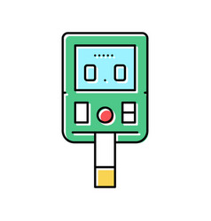 Glucose Monitoring Gadget Color Icon