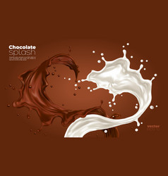 Milk And Chocolate Splash Swirls And Flow